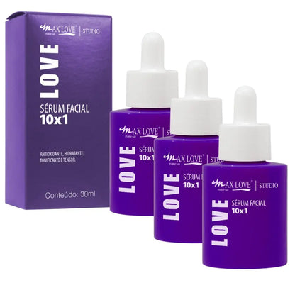 Kit c/ 3 Sérum Facial 10x1 Max Love 30ml