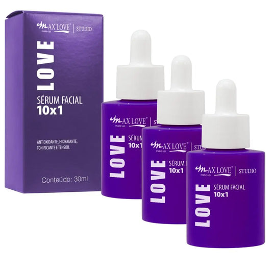 Kit c/ 3 Sérum Facial 10x1 Max Love 30ml