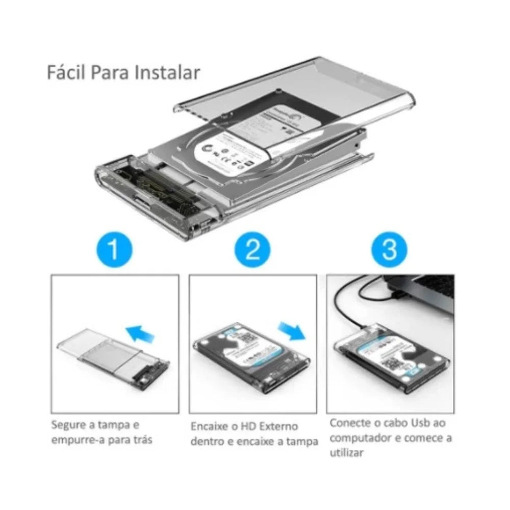 Case Hd Externo 2.5 Notebook Usb 3.0 Ps4 Xbox One Pc 6gbps