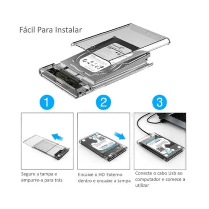 Case Hd Externo 2.5 Notebook Usb 3.0 Ps4 Xbox One Pc 6gbps