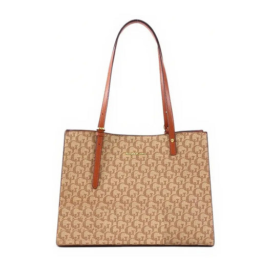 Bolsa de Ombro Feminina de Grande Capacidade , Compatível com Laptop, Couro Impermeável Casual Presente Tote Bolsa