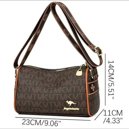 Linda Bolsa de ombro feminina designer na moda alta qualidade couro macio, Estilosa e Com Elegância