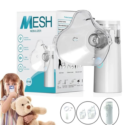 Nebulizador Portátil Silencioso para Adultos e Crianças Design Compacto e Fácil de Usar com Máscaras Inclusas