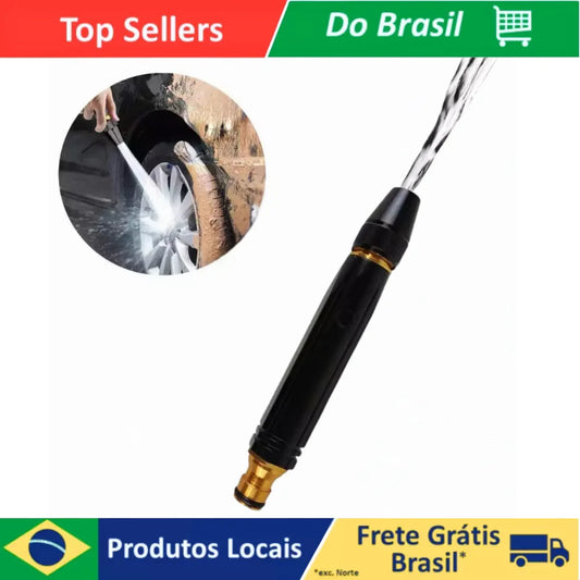 Bico Esguicho Engate Rapido Alta Pressao 3 Em 1 Lava Jato Agua Mangueira Carro Moto Jardim Quintal