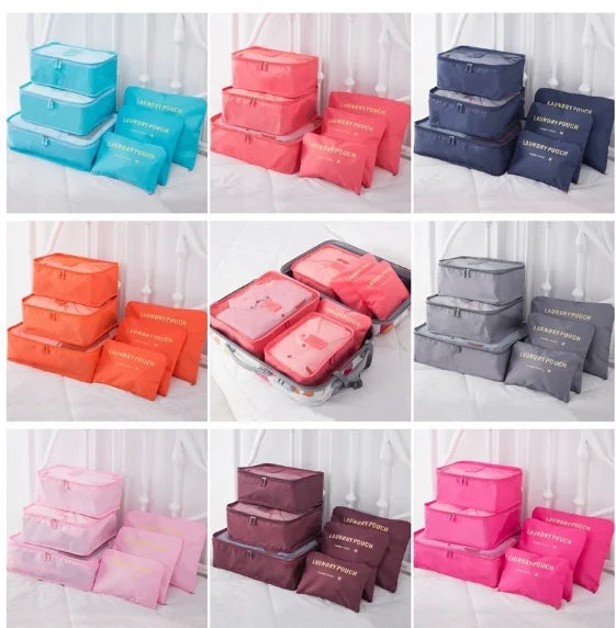 Kit 6 Necessaire Organizador De Mala De Bagagem Viagem