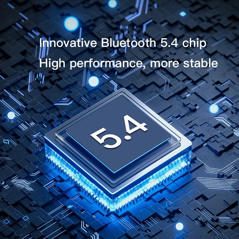 Tws esportes fones de ouvido bluetooth 5.4 alta fidelidade baixo sem fio led toque mãos-livres fone de ouvido com cancelamento de ruído à prova dwaterproof água