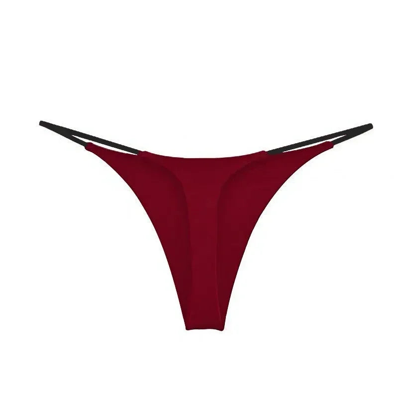 Lingerie sexy g cordas baixo-rise tanga calcinha feminina sexy roupa interior feminina sem costura cintura baixa senhoras briefs tangas calcinha sexy