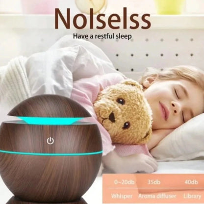 Humidificador de ar de madeira purificador USB aromaterapia difusor spray essence umidificador ultra-sônico