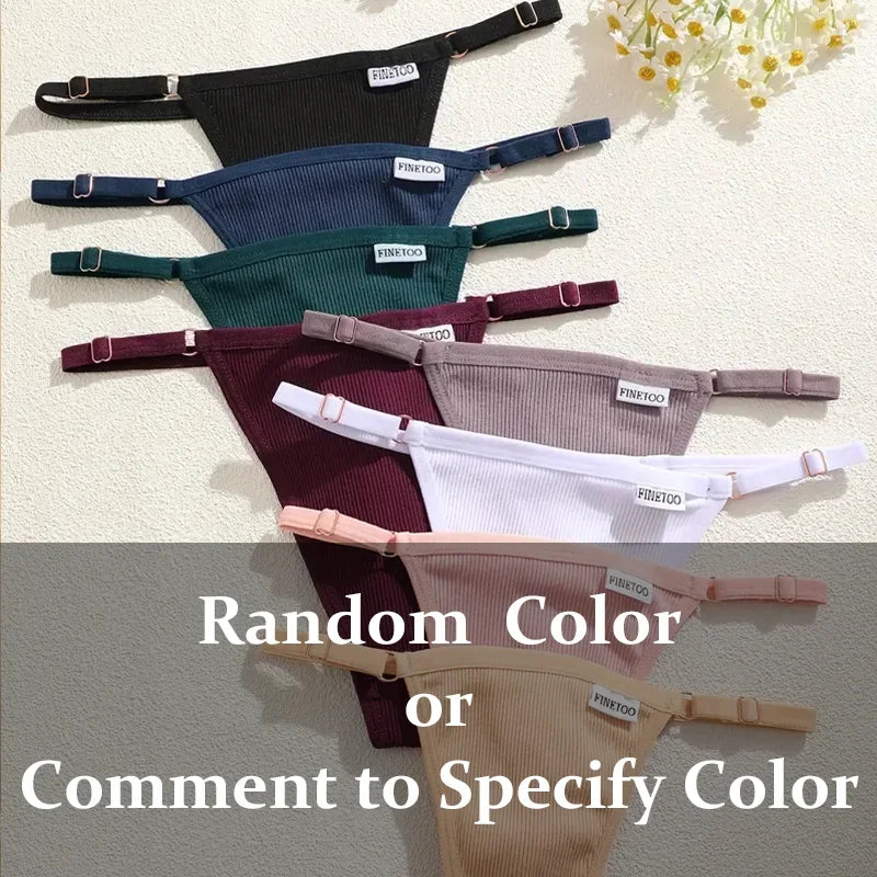 5 pçs algodão feminino cintura ajustável calcinha sexy tangas g-string cor sólida sem costura íntimo feminino cuecas lingerie S-XL