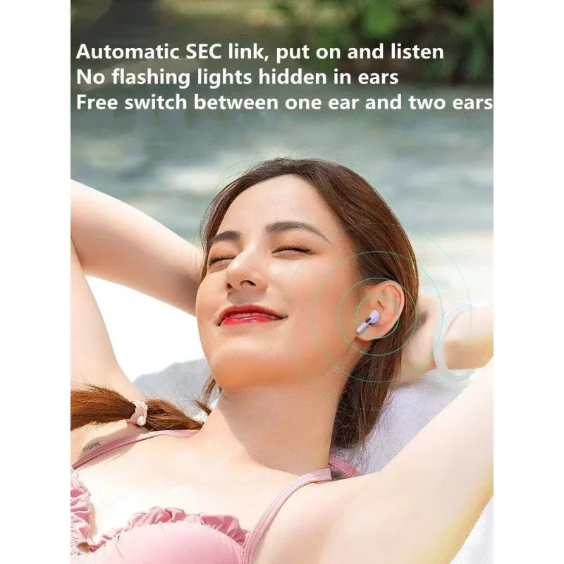 Fones de ouvido Bluetooth TWS para fone de ouvido Bluetooth sem fio com cancelamento de ruído e microfone sem fio