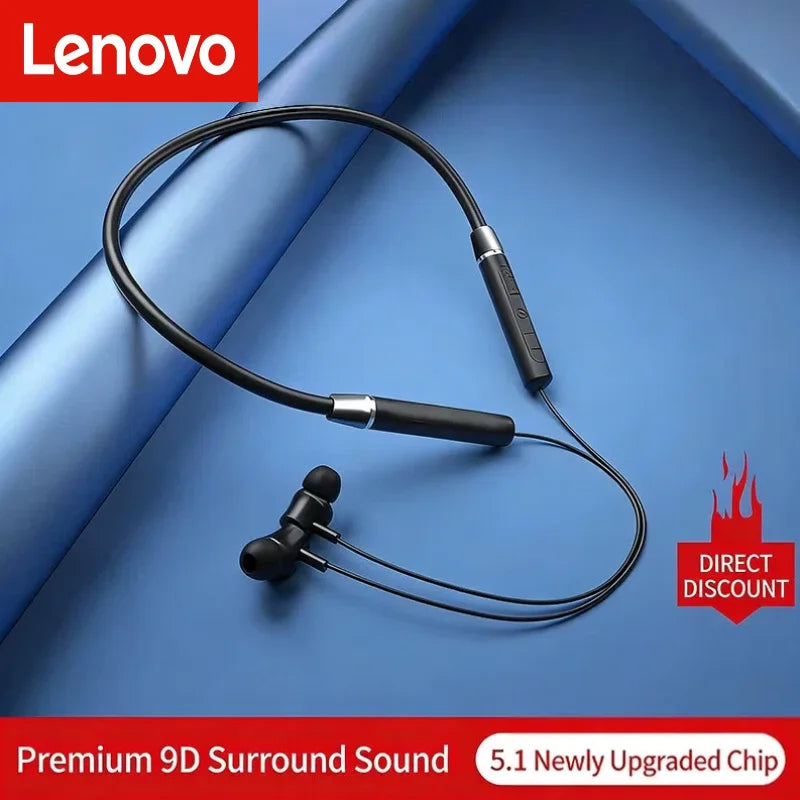 Lenovo 100% original he05x fones de ouvido bluetooth à prova dwaterproof água tampões alta fidelidade som magnético neckband fone esportes