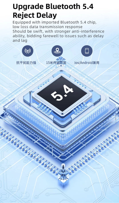 Fones de ouvido sem fio T70 Trendy TWS, elegantes e leves, carregamento USB-C, fones de ouvido para dormir com ajuste confortável