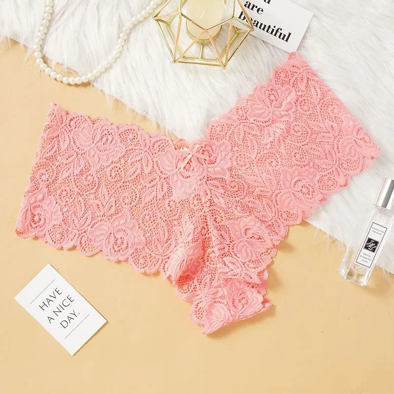 Sexy floral calcinha de renda feminina briefs cintura baixa lingerie macia confortável roupa interior feminina meninas íntimas calcinha