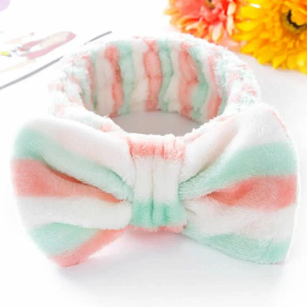 Faixa Tiara de Cabelo para Maquiagem e Limpeza Facial