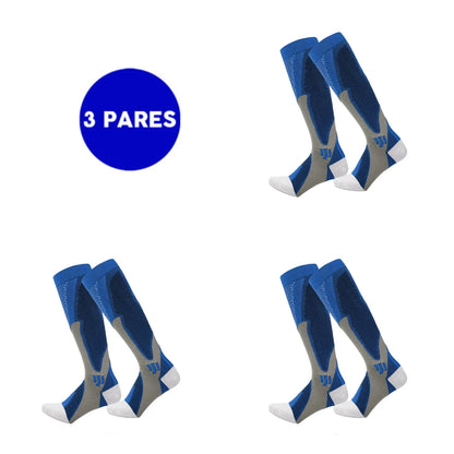 Kit 3 Meia de Alta Compressão Profissional Estimula Circulação Corrida Ciclismo Varizes Alívio