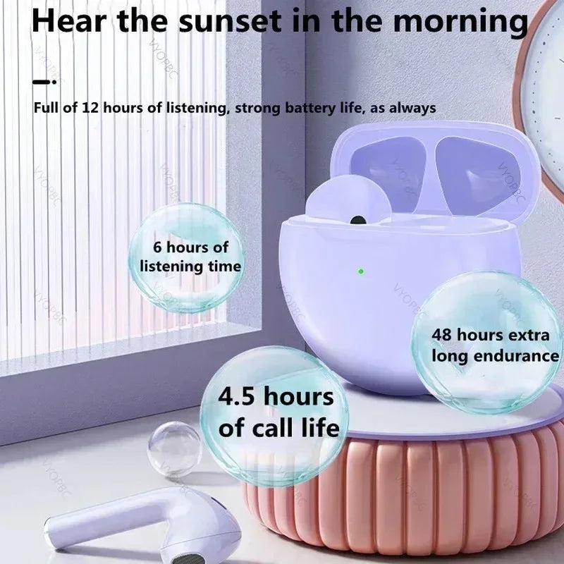 Fones de ouvido Bluetooth TWS para fone de ouvido Bluetooth sem fio com cancelamento de ruído e microfone sem fio