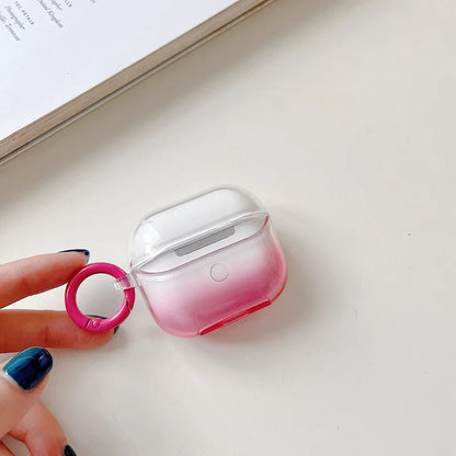 Transparente gradiente colorido caso do fone de ouvido para lenovo lp40 tws sem fio capa para lenovo lp40 pro fone de ouvido macio tpu caixa