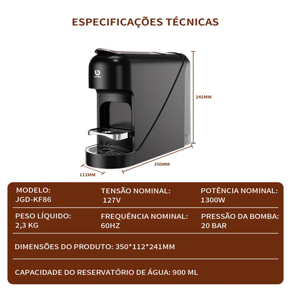 Máquina de Café Espresso CM-CO1 20 Bar - Tanque 900ml, Máquina de Café CM-CO1 20 Bar - Automática， Coibeu, Do Brasil