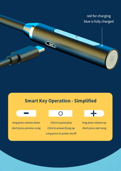 Tws bluetooth 5.0 neckband fones de ouvido estéreo esportes fone de ouvido magnético à prova dwaterproof água com microfone pescoço-pendurado fone de ouvido sem fio