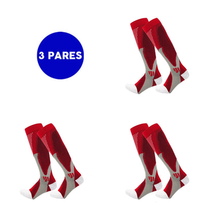 Kit 3 Meia de Alta Compressão Profissional Estimula Circulação Corrida Ciclismo Varizes Alívio