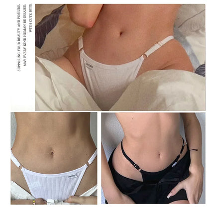 5 pçs algodão feminino cintura ajustável calcinha sexy tangas g-string cor sólida sem costura íntimo feminino cuecas lingerie S-XL