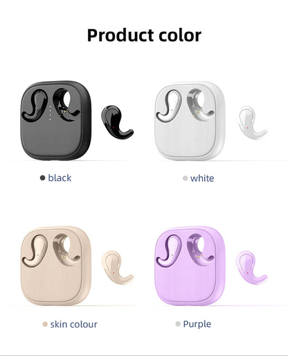 Fones de ouvido sem fio T70 Trendy TWS, elegantes e leves, carregamento USB-C, fones de ouvido para dormir com ajuste confortável