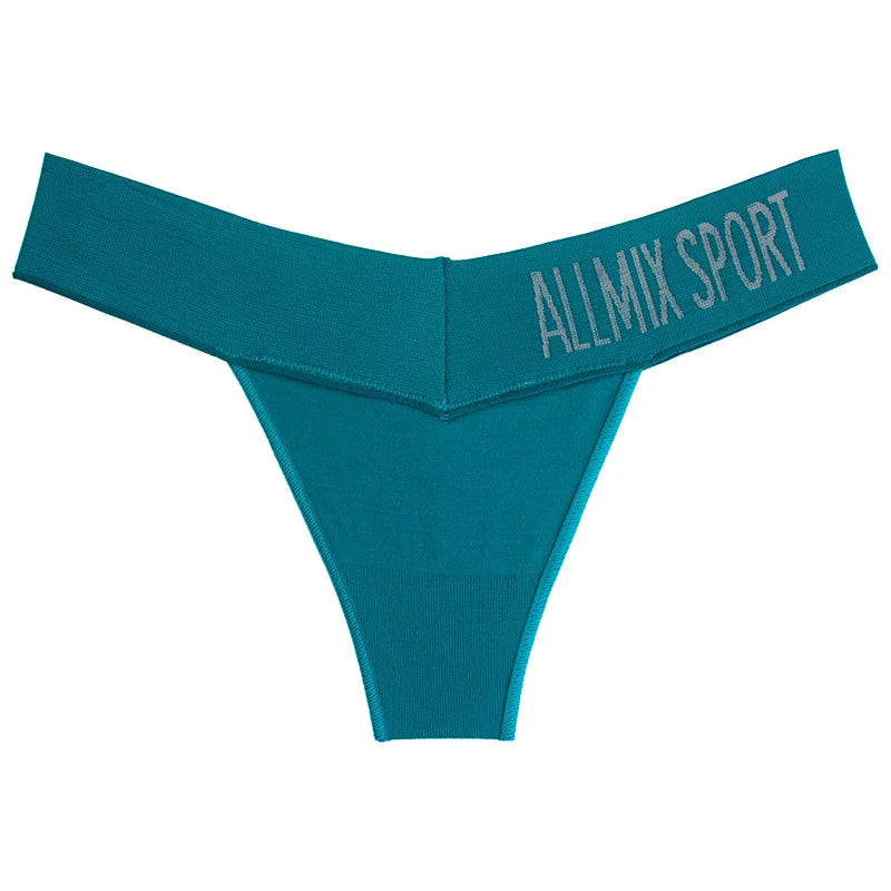 Lingerie sexy roupa interior unisex sem costura esportes fitness letras tanga hombre v profundo cintura larga cintura baixa sem costura cuecas tanga