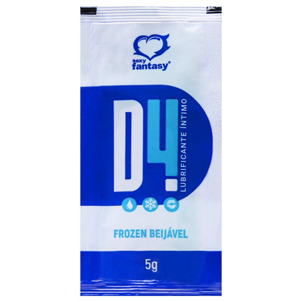 Sachê Lubrificante D4 5ml com sabor esfria esquenta Sexy Fantasy - Sensação Froz