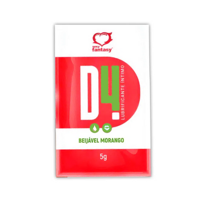 Gel Lubrificante D4 Morango Sachê 5g – Sexy Fantasy