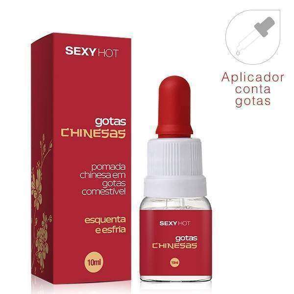 Gotas Chinesas Excitante - Óleo Aromatizado Beijável- 10ml