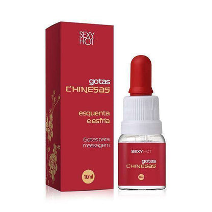 Gotas Chinesas Excitante - Óleo Aromatizado Beijável- 10ml