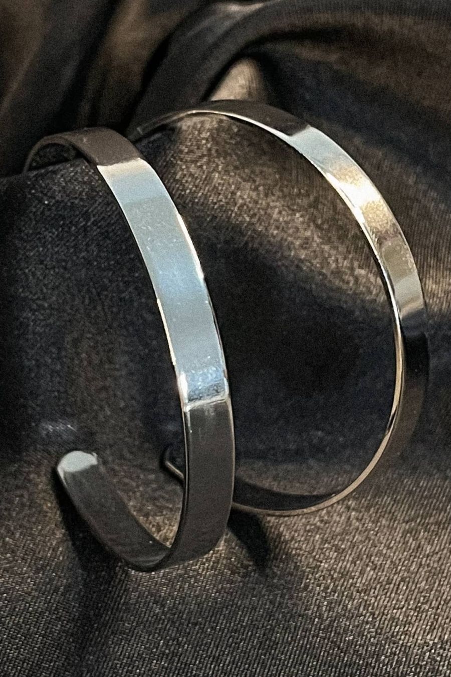 Brinco Argola Grande Grossa Clássica Banhado em Ródio Branco